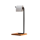 Suporte Porta Papel Higiênico De Chão Preta Para Banheiro Com