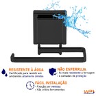 Suporte Porta Papel Higiênico Fixação Ventosa Preto Fosco Pia