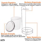 Suporte Porta Papel Higiênico Lixeira Basculante Circular Pra