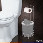 Suporte Porta Papel Higiênico Lixeira Basculante Circular Pra