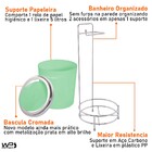 Suporte Porta Papel Higiênico Lixeira Basculante Circular Pra