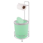 Suporte Porta Papel Higiênico Lixeira Basculante Circular Pra
