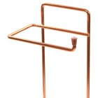 Suporte Porta Papel Higiênico Rosé Gold Lixeira Basculante Co