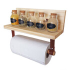 Suporte Porta Papel Toalha Em Madeira Maciça Com Alças - Made