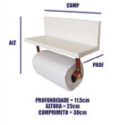 Suporte Porta Papel Toalha Em Mdf Com Alças Para Cozinha