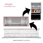 Suporte Porta Pratos Aramado De Armário Planejado  Cromado