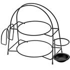 Suporte Porta Pratos Talheres Guardanapos Alice Schmitt Preto