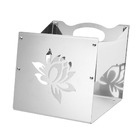 Suporte Porta Revista - Revisteiro Inox Polido - Chão