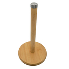 Suporte Porta Rolo Papel Toalha Bambu Vertical Bancada