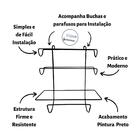 Suporte Porta Rolo Preto Papel Toalha Pvc E Alumínio - 07520