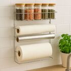 Suporte Porta Rolos Papel Toalha E 5 Potes Herméticos Para Te