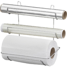 Suporte Porta Rolos Triplo Papel Toalha Alumínio Filme Aço