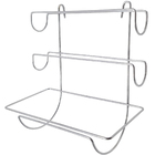 Suporte Porta Rolos Triplo Papel Toalha Alumínio Filme Aço