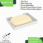 Suporte Porta Sabonete Para Banheiro De Parede Branco Plus