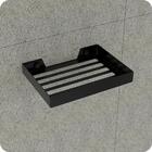 Suporte Porta Sabonete Para Banheiro De Parede Preto Plus