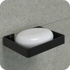 Suporte Porta Sabonete Para Banheiro De Parede Preto Plus