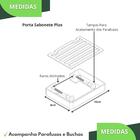 Suporte Porta Sabonete Para Banheiro De Parede Preto Plus