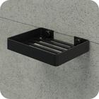 Suporte Porta Sabonete Para Banheiro De Parede Preto Plus