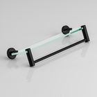 Suporte Porta Shampoo Com Toalheiro Linha Athenas Preto