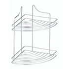 Suporte Porta Shampoo De Canto Duplo Luxo Cromado