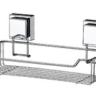 Suporte Porta Shampoo Inox Sem Furos Fixo A Vácuo Future