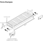 Suporte Porta Shampoo Para Banheiro Branco E Cromo Empire