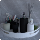 Suporte Porta Shampoo Para Banheiro De Canto Inox Branco