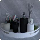 Suporte Porta Shampoo Para Banheiro De Canto Inox Branco