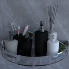 Suporte Porta Shampoo Para Banheiro De Canto Inox Brilhante