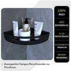 Suporte Porta Shampoo Para Banheiro De Canto Inox Preto