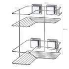 Suporte Porta Shampoo Sabonete Duplo Fixação Com Ventosa