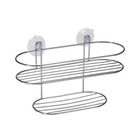 Suporte Porta Shampoo Saboneteira Cromado Ventosa Arthi