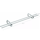 Suporte Porta Taças Aço Cromado Organizador Armário 25cm