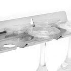 Suporte Porta Taças Parede- Inox 52cm-para Taças Base 8 Cm