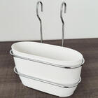 Suporte Porta Talheres De Encaixe Barra Cozinha Escorredor Cr