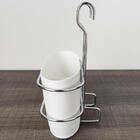 Suporte Porta Talheres De Encaixe Barra Cozinha Escorredor Cr