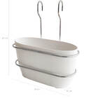 Suporte Porta Talheres De Encaixe Barra Cozinha Escorredor Cr