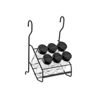 Suporte Porta Temperos E Condimentos 6 Potes Pendurar Schmit