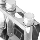 Suporte Porta Temperos Inox Com 5 Tubetes De Balcão