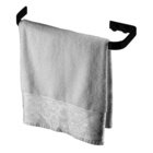 Suporte Porta Toalha Banheiro Lavabo Toalheiro Preto Fosco