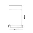 Suporte Porta Toalha Branco De Rosto Duplo Para Bancada De Ba