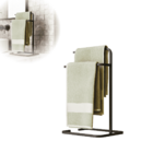 Suporte Porta Toalha De Rosto Duplo Para Bancada De Banheiro