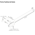 Suporte Porta Toalha De Rosto Parede Cromado E Gold Empire