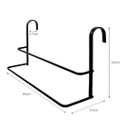 Suporte Porta Toalha Duplo 45cm Para Box Preto - Wp Connect