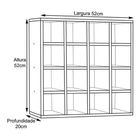 Suporte Porta Toalha Luiza Com 16 Nichos Toalheiro Multiuso P