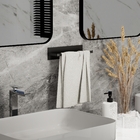 Suporte Porta Toalha Rosto Parede Adesivo De Banheiro Preto