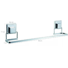 Suporte Porta Toalha Toalheiro Duplo 60cm Aço Inox De Ventosa