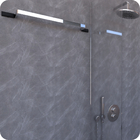 Suporte Porta Toalhas De Banho Cromado E Preto Empire