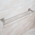 Suporte Porta Toalhas De Banho Duplo 60cm Toalheiro De Parede