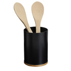 Suporte Porta Utensílios De Cozinha Lata Branca Ou Preta Yoi